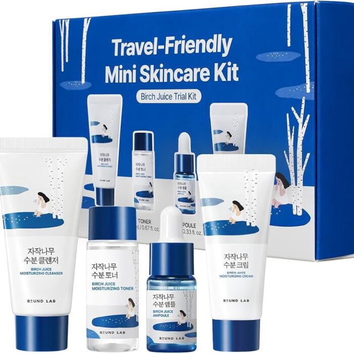 Round Lab Travel-Friendly Mini Skincare Kit Birch Juice