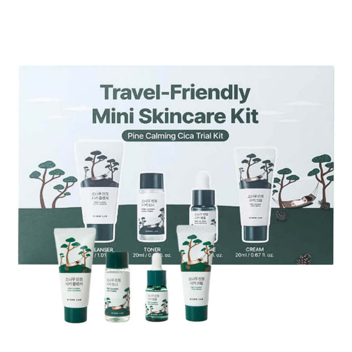 Round Lab Travel-Friendly Mini Skincare Kit Pine Calming